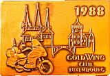 Gold Wing Luxembourg motorcycle rally badge from Jean-Francois Helias