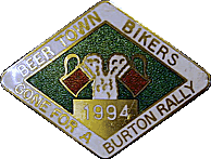Gone for a Burton motorcycle rally badge