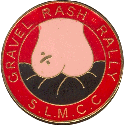 Gravel Rash motorcycle rally badge from Lone Wolf