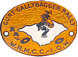Gurt Gallybagger motorcycle rally badge from Lone Wolf