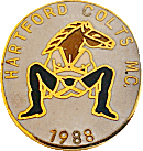 Hartford Colts motorcycle rally badge from Jean-Francois Helias