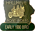 Hawkey Road Riders Early Bird motorcycle rally badge from Jean-Francois Helias