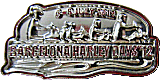 HD Barcelona motorcycle rally badge from Jean-Francois Helias