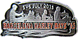 HD Barcelona motorcycle rally badge from Jean-Francois Helias