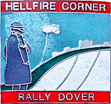 Hellfire Corner motorcycle rally badge from Jean-Francois Helias