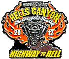 Hells Canyon motorcycle rally badge from Jean-Francois Helias