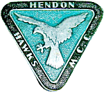 Hendon Hawks MCC motorcycle club badge from Jean-Francois Helias