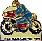 Honda Le Mans motorcycle race badge from Jean-Francois Helias