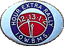 Hour Extra motorcycle rally badge