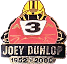 Joey Dunlop motorcycle race badge from Jean-Francois Helias