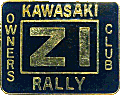 Kawasaki Z1 motorcycle rally badge from Jean-Francois Helias