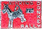 Kicking Donkey motorcycle rally badge from Jan Heiland