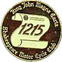 Shakespeare motorcycle rally badge from Ted Trett