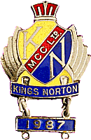 Kings Norton MCC motorcycle club badge from Jean-Francois Helias