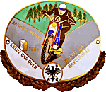 Kreuz und Quer motorcycle rally badge from Jean-Francois Helias