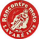 Lavaré motorcycle rally badge from Jean-Francois Helias