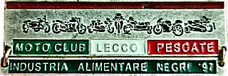 Lecco Pescate motorcycle rally badge from Jean-Francois Helias