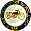 Leeds Classic & Vintage motorcycle show badge from Jean-Francois Helias