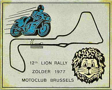 Lion motorcycle rally badge from Ted Trett