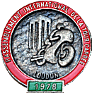 Loudun motorcycle rally badge from Jean-Francois Helias