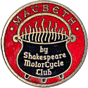 Shakespeare motorcycle rally badge from Heather MacGregor