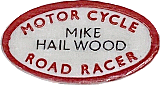 MCRR Mike Hailwood motorcycle race badge from Jean-Francois Helias