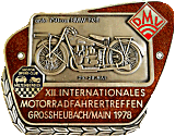 Miltenberg Grossheubach motorcycle rally badge from Jean-Francois Helias