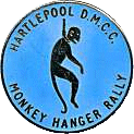 Monkey Hangers motorcycle rally badge from Dave Honneyman