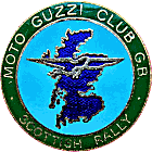 Moto Guzzi Scottish motorcycle rally badge from Jean-Francois Helias