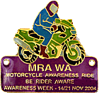 MRA WA motorcycle run badge from Jean-Francois Helias