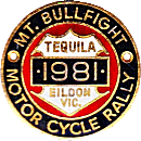 MT Bullfight motorcycle rally badge from Jean-Francois Helias