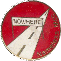 Ninety Miles From Nowhere motorcycle rally badge from Lone Wolf