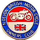 North Devon British MOC motorcycle club badge from Jean-Francois Helias