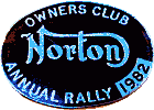 Norton motorcycle rally badge from Jean-Francois Helias