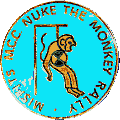 Nuke The Monkey motorcycle rally badge from Jean-Francois Helias