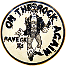 On The Rock Again motorcycle rally badge from Jean-Francois Helias