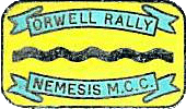 Orwell motorcycle rally badge from Ted Trett