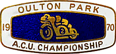 Oulton Park motorcycle race badge from Jean-Francois Helias