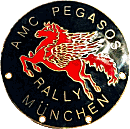 Pegasos München motorcycle rally badge from Jean-Francois Helias