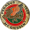 Pegasus Giessen motorcycle rally badge from Jean-Francois Helias
