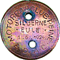 Peine Silberne Eule motorcycle rally badge from Jean-Francois Helias