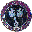 Piston Broke motorcycle rally badge from Phil Drackley