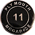 Plymouth Megaride motorcycle run badge from Jean-Francois Helias
