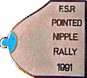 Pointed Nipple motorcycle rally badge