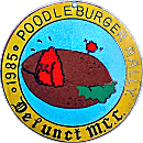 Poodle Burger motorcycle rally badge from Jean-Francois Helias