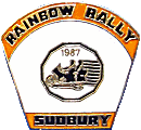 Rainbow motorcycle rally badge from Jean-Francois Helias