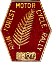 Rain Forest motorcycle rally badge from Jean-Francois Helias