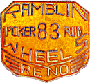 Ramblin Wheels Poker Run motorcycle run badge from Jean-Francois Helias