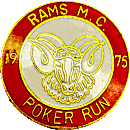 Rams Poker Run motorcycle run badge from Jean-Francois Helias