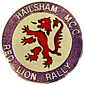 Red Lion motorcycle rally badge from Jean-Francois Helias